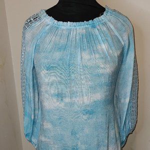 NWT Tie Dye White and Blue Shirt